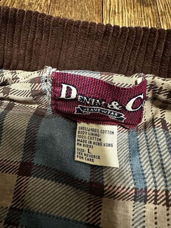 Vintage Denim Field Jacket 3 Pocket Chore Barn Coat Oversize Farm Cottage Large - Picture 5 of 9